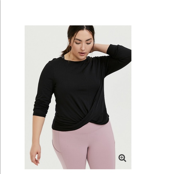 Torrid Twist Front Wicking Active Cropped T